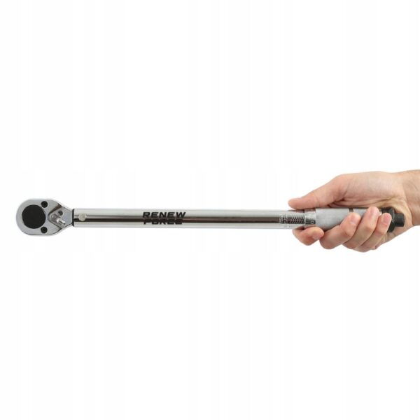 Set cheie dinamometrica din otel/crom, 1/2 inch, reglabila 28-210 Nm, cu 3 tubulare incluse si manusi - imagine 4