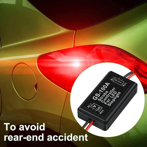 Modul Strobo Flash pentru lampa Stop Frana, alimentare 12V - 24V, auto, moto, camion - imagine 2
