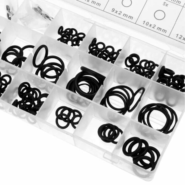 Set 225 de garnituri din cauciuc "O-Ring" rezistente la ulei, 18 tipuri/dimensiuni - imagine 4