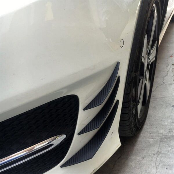 Set 4 buc. aripioare ornamentale bara tuning, culoare carbon - imagine 3