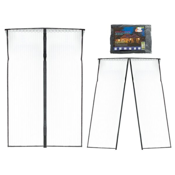 Plasa de tantari magnetica pentru usa, dimensiune 100 x 210 cm - imagine 2
