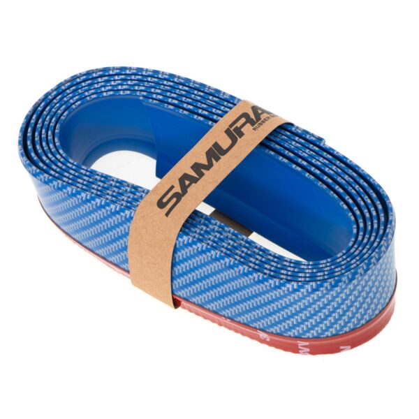 Protectie spoiler, prelungire bara fata/spate din cauciuc, culoare CARBON Albastru - imagine 5