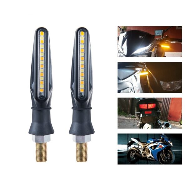 Set 2 lampi Semnalizare Moto SECVENTIALA, cu 2 functii, pozitie si semnalizare, AVX-ZD59B - imagine 3
