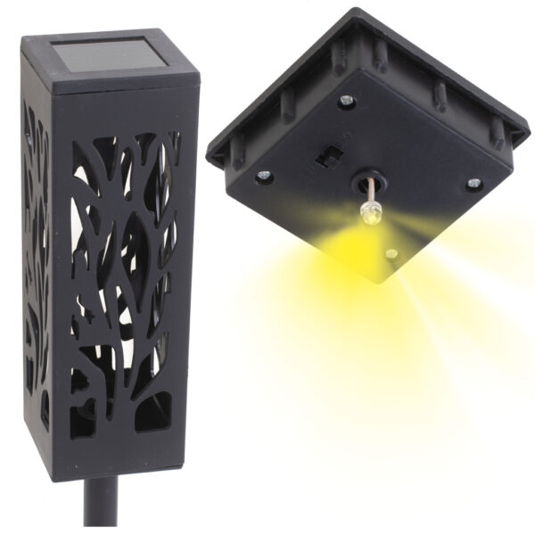 Set 4 lampi solare de gradina cu picior tip "Lampion" cu LED - imagine 6