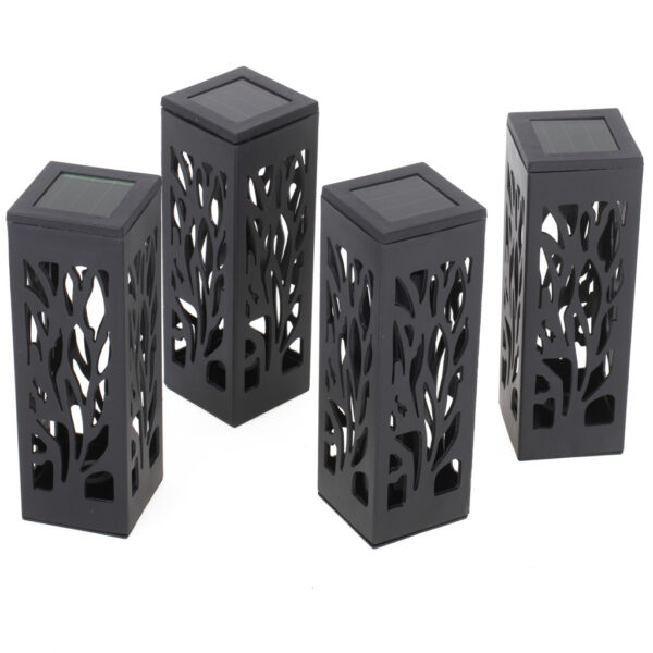Set 4 lampi solare de gradina cu picior tip "Lampion" cu LED - imagine 7