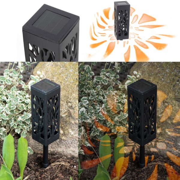 Set 4 lampi solare de gradina cu picior tip "Lampion" cu LED - imagine 2