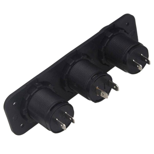 Priza suplimentara impermeabila pentru vehicule Off Road, ATV, SSV, tensiune 12V, 2 x USB si Voltmetru - imagine 4