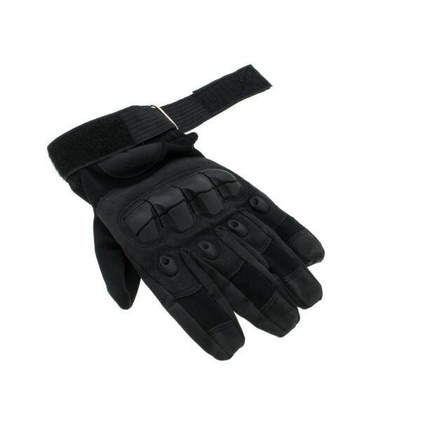 Manusi Tactice cu elemente de protectie, marime L, cu destinatie Moto, ATV, SSV, QUAD, culoare Neagra - imagine 5