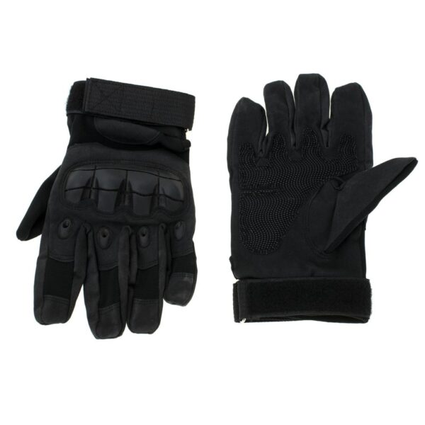 Manusi Tactice cu elemente de protectie, marime L, cu destinatie Moto, ATV, SSV, QUAD, culoare Neagra - imagine 4