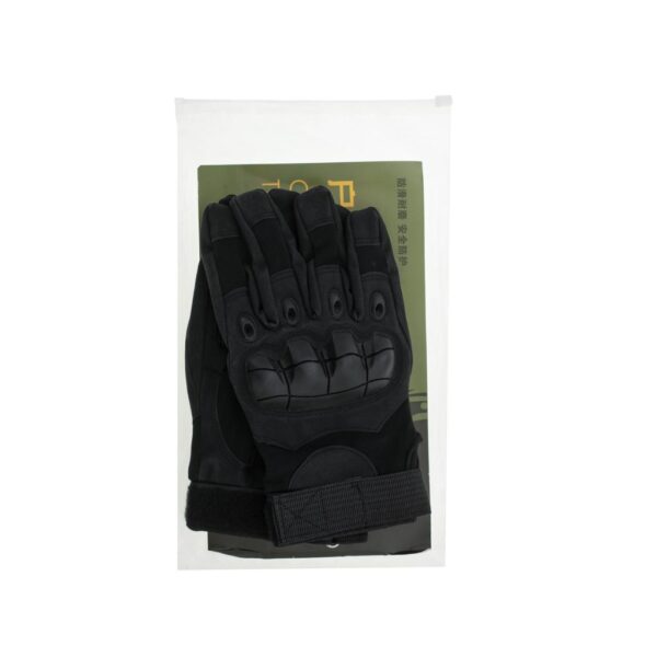 Manusi Tactice cu elemente de protectie, marime L, cu destinatie Moto, ATV, SSV, QUAD, culoare Neagra - imagine 9