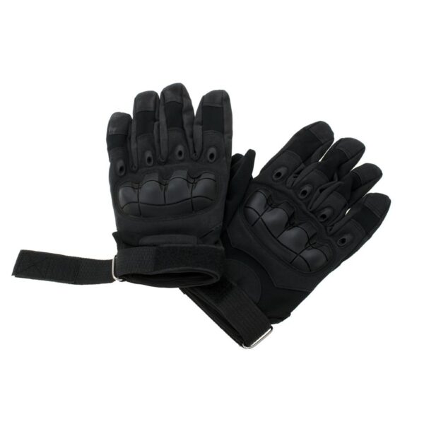 Manusi Tactice cu elemente de protectie, marime L, cu destinatie Moto, ATV, SSV, QUAD, culoare Neagra - imagine 6