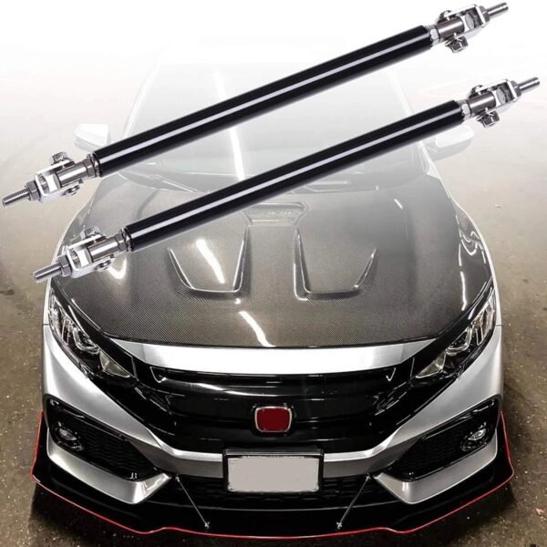 Set 2 Tije din Aluminiu reglabile pentru Consolidare Spoiler, lungime 10cm, IMITATIE CARBON - imagine 2