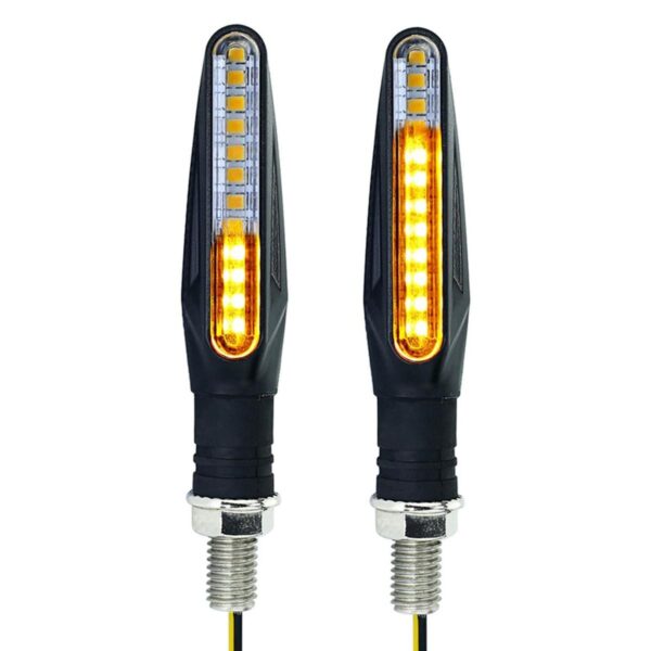 Set 2 lampi Semnalizare Moto SECVENTIALA, cu 2 functii, pozitie si semnalizare, AVX-ZD59B - imagine 2