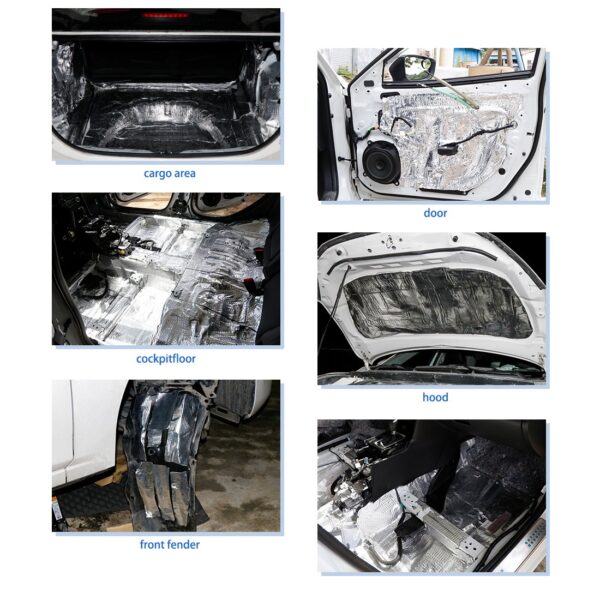 Material insonorizant auto cu strat din aluminiu, dimensiune 100cm x 100 cm x 6mm - imagine 8