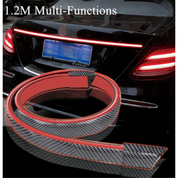 Eleron auto cu lampa stop frana suplimentara pentru autoturisme, 12V, 120cm, Carbon - imagine 6