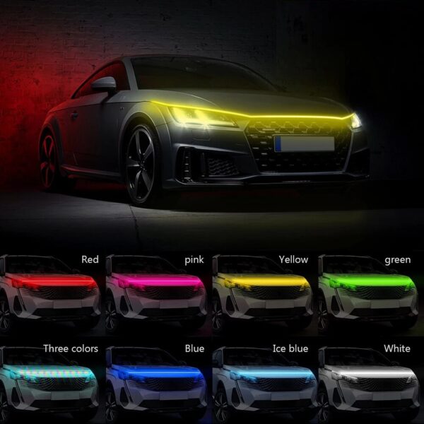 Banda LED iluminare capota, tensiune 12V, lungime 180cm, lumina Multicolora, RGB - imagine 2