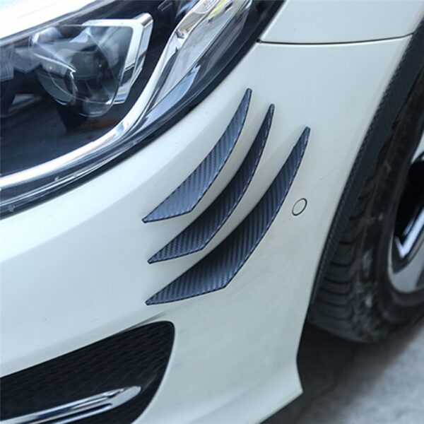 Set 4 buc. aripioare ornamentale bara tuning, culoare carbon - imagine 2