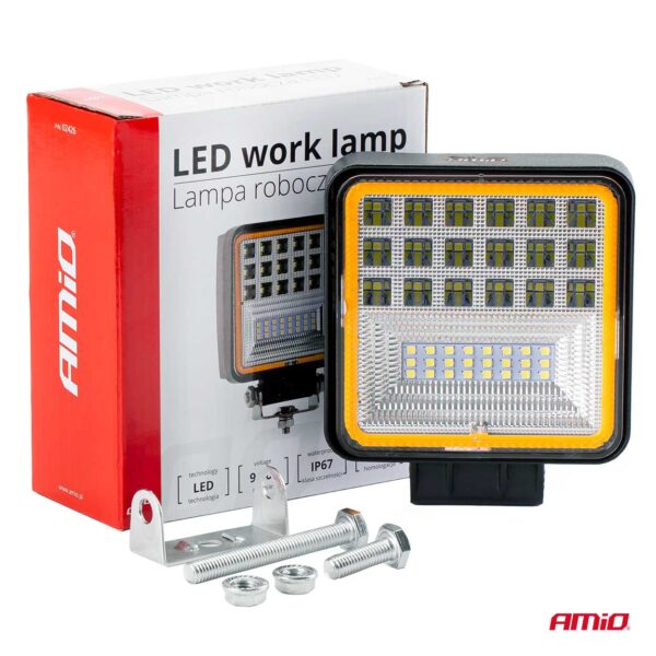 Proiector LED pentru Off-Road, ATV, SSV, cu functie de semnalizare, culoare 6500K, 3360 lm, tensiune 9 - 36V, dimensiuni 110 x 110 mm - imagine 11