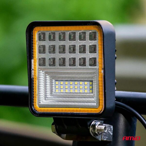 Proiector LED pentru Off-Road, ATV, SSV, cu functie de semnalizare, culoare 6500K, 3360 lm, tensiune 9 - 36V, dimensiuni 110 x 110 mm - imagine 4