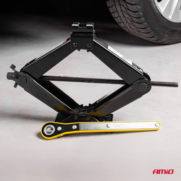 Cric Trapezoidal cu actionare manuala, capacitate ridicare 2000 kg, cu clichet si manusi de lucru - imagine 5
