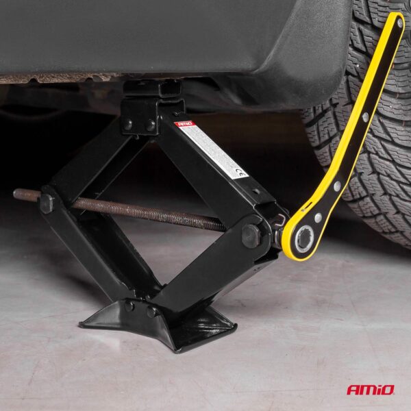 Cric Trapezoidal cu actionare manuala, capacitate ridicare 2000 kg, cu clichet si manusi de lucru - imagine 6