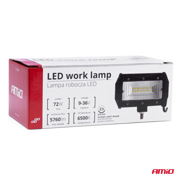 Proiector LED pentru Off-Road, ATV, SSV, putere 72W, culoare 6500K, tensiune 9-36V, dimensiuni 135 x 75 x 55 mm - imagine 4