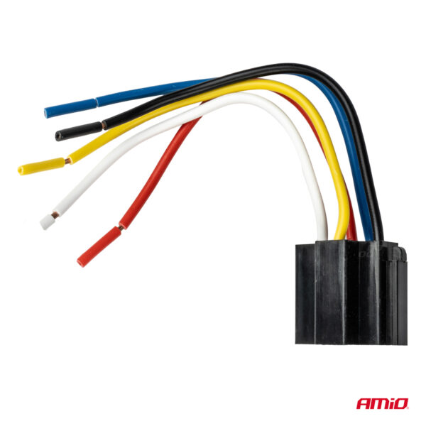 Releu auto cu 5 pini, 12V, 40A + Mufa releu cu cabluri - imagine 3