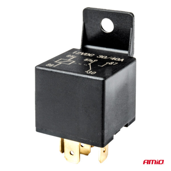 Releu auto cu 5 pini, 12V, 40A + Mufa releu cu cabluri - imagine 4