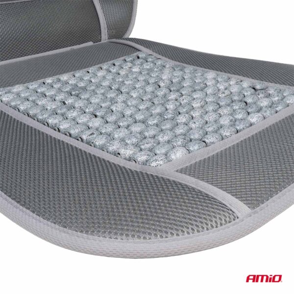 Husa scaun auto cu bile de masaj si suport lombar, dimensiuni 110 x 46 cm, culoare Gri - imagine 5