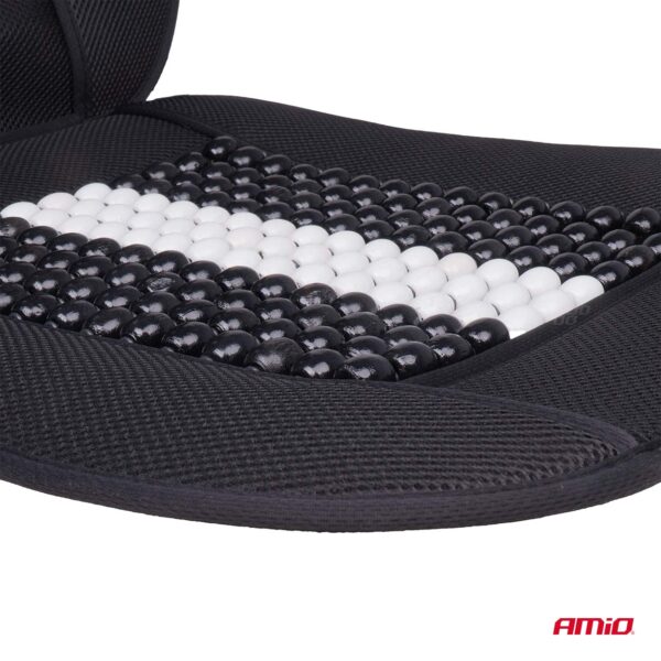 Husa scaun auto cu bile de masaj, suport lombar si tetiera, dimensiuni 131 x 46 cm, culoare Neagra - imagine 10