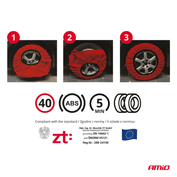 Set 2 lanturi de zapada textile, marime M, omologate EN16662-1 si Onorm V5121 - imagine 5