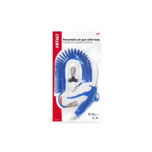 Set de suflat cu pistol, furtun spiralat, cuplaje, 10ATM - imagine 2