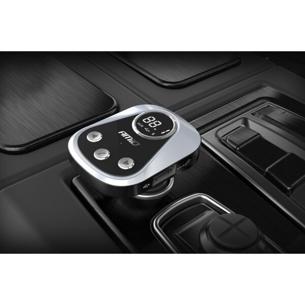Modulator FM Bluetooth, USB 2.4A, AUX IN cu aplicatie pentru localizare vehicul - imagine 2