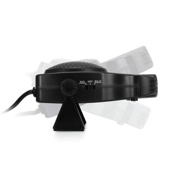 Aeroterma Auto 2in1, Ventilate, Incalzire Rapida si Dezghetare Geamuri, 12V, Putere 150W, cu mufa de bricheta - imagine 3