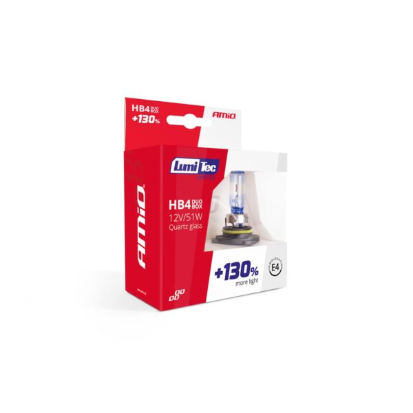 Set becuri cu halogen HB4 12V 51W LumiTec LIMITED + 130% DUO BOX - imagine 2