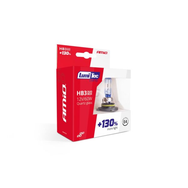 Set becuri cu halogen HB3 12V 60W LumiTec LIMITED + 130% DUO BOX - imagine 2