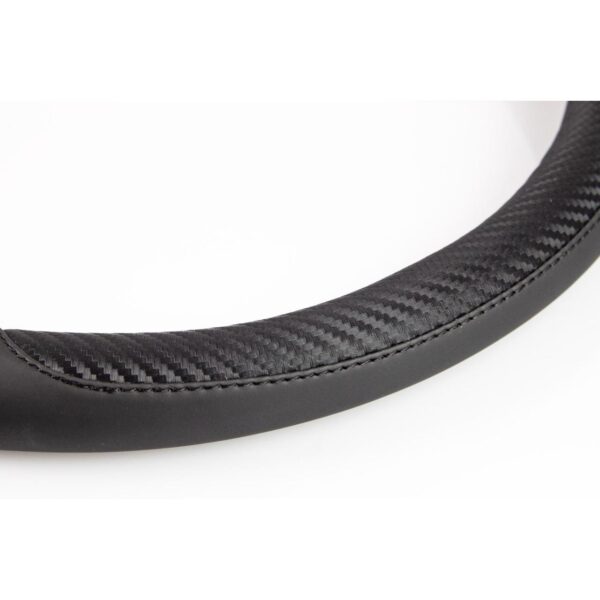Husa volan negru + carbon SWC-17-M (37-39cm) - imagine 2
