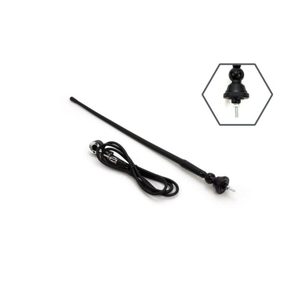 Antena radio auto universala 34cm cu adaptor 5mm ANT02 - imagine 2