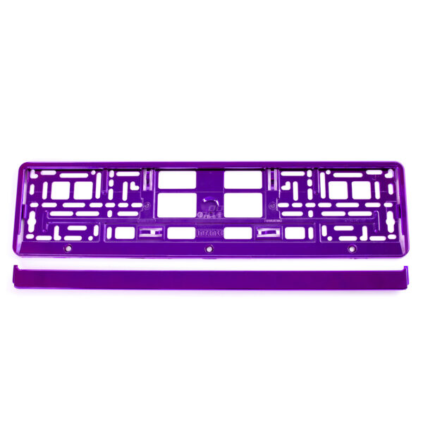 Suport numar inmatriculare din plastic, calitate Premium, culoare VIOLET - imagine 2
