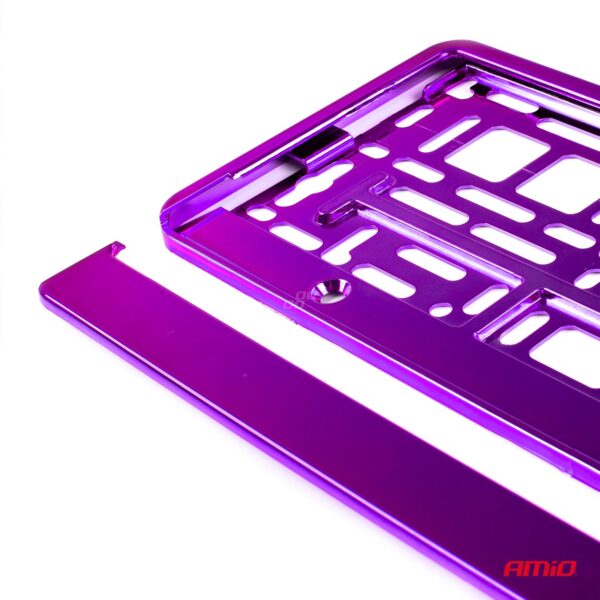 Suport numar inmatriculare din plastic, calitate Premium, culoare VIOLET - imagine 4