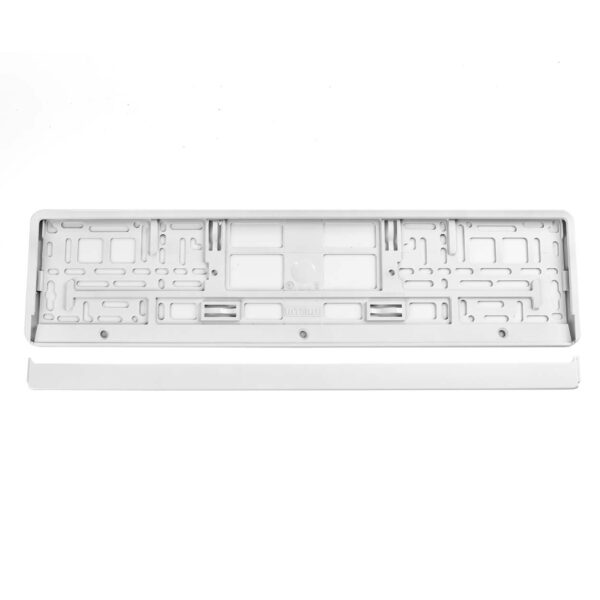 Suport numar inmatriculare din plastic, calitate Premium, culoare ALBA - imagine 2