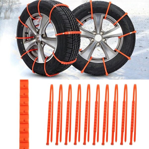 Set 10 benzi Anti-Derapante pentru Anvelope Auto, reglabile, lungime 93,5 cm - imagine 8