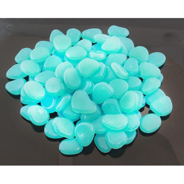 Set 100 pietre decorative fluorescente, culoare Albastru, AVX-AG653A - imagine 2
