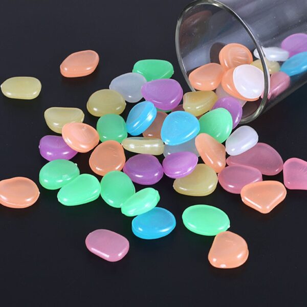 Set 100 pietre decorative fluorescente, culoare Multicolor, AVX-AG653C - imagine 3
