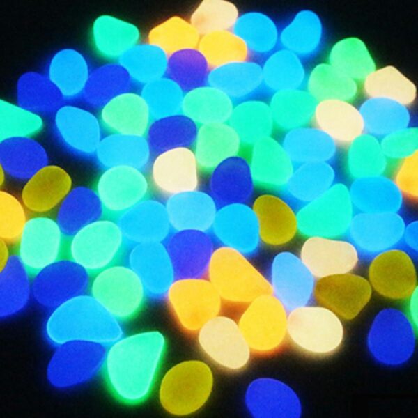 Set 100 pietre decorative fluorescente, culoare Multicolor, AVX-AG653C - imagine 4