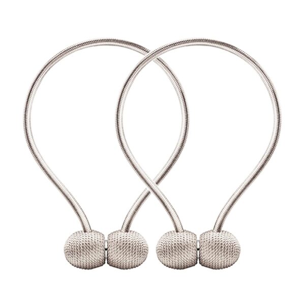 Bratara magnetica de prindere perdele/draperii, model BEIGE BALLS - imagine 2