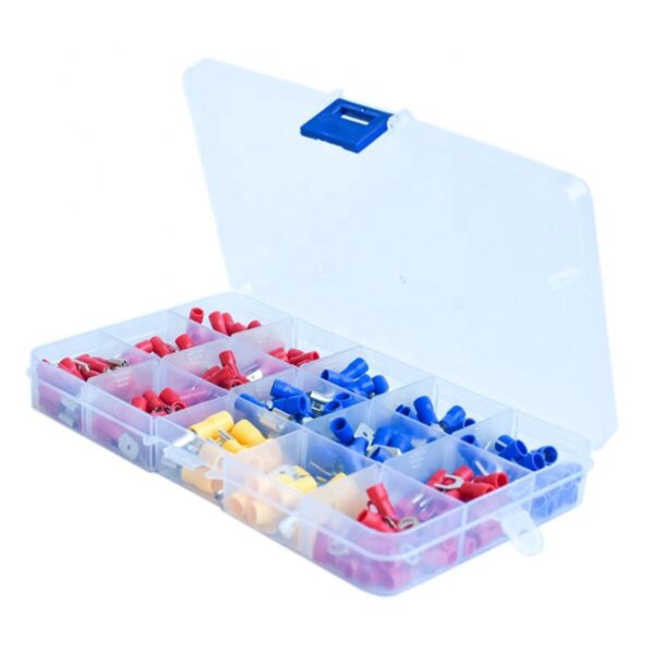 Set 280 de conectori de sertizare izolati, 15 tipuri, in carcasa de plastic - imagine 4