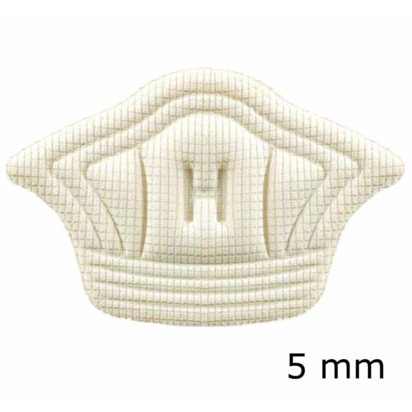 Set 10 buc. (5 seturi) de pernite protectie calcaie pentru incaltaminte, autoadezive, din spuma moale si material textil, culoare CREM - imagine 3