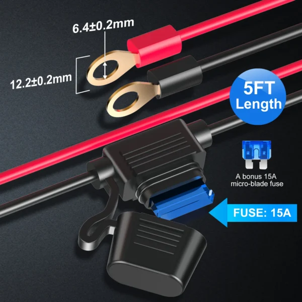 Dispozitiv Auto Premium 3in1, Splitter Bricheta, Incarcator USB/USB-C, Voltmetru Digital, alimentare 12V-24V - imagine 4