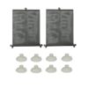 Jaluzele auto retractabile negre set 2 buc x 50cm latime